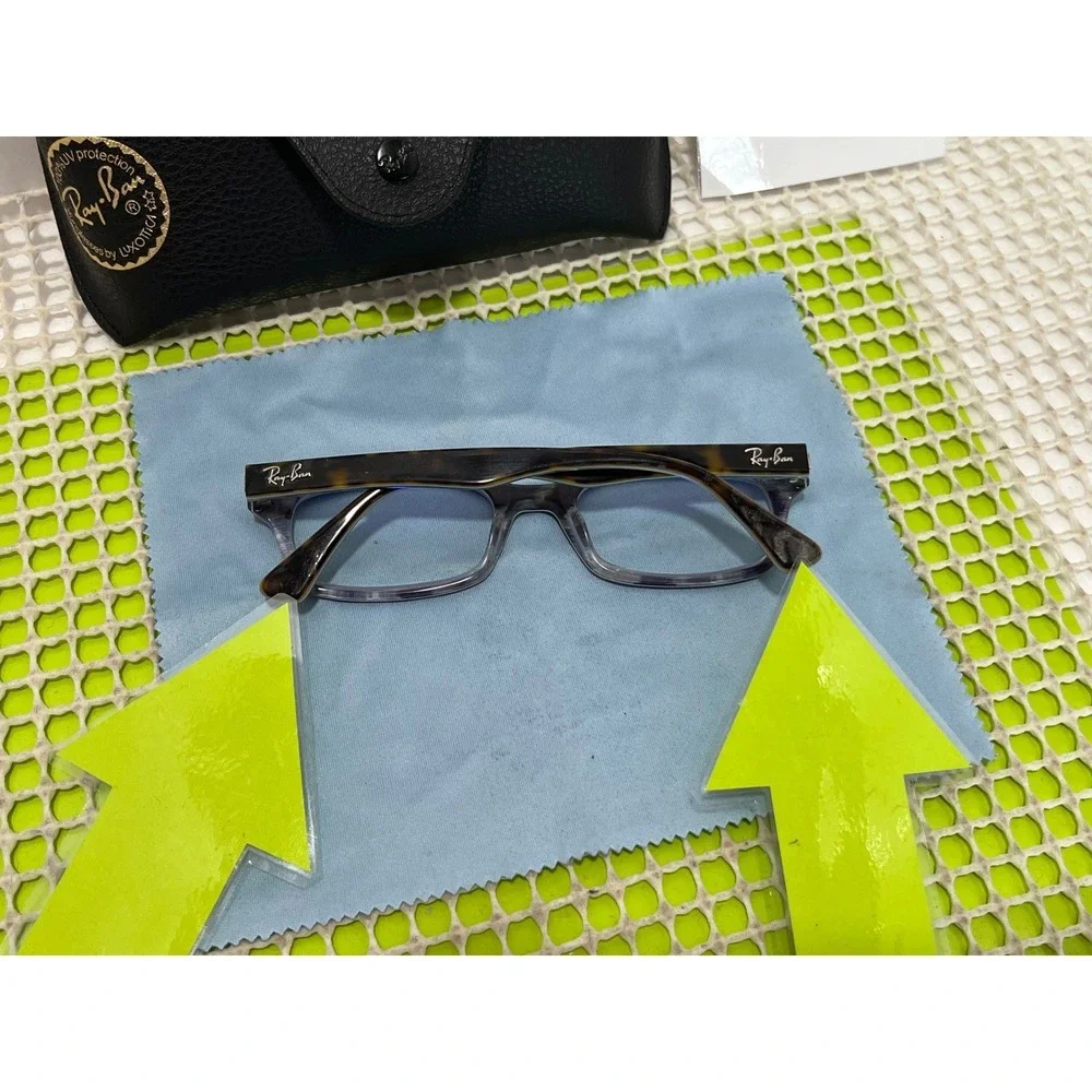 Ray-Ban RB 5150 5023 Tortoise Blue Rectangular Eyeglass Frames 50-19-135